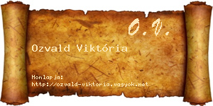 Ozvald Viktória névjegykártya